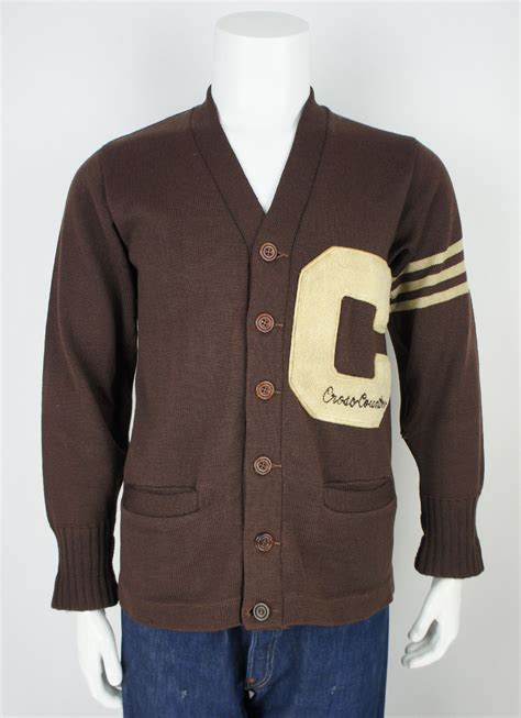 50s style letterman sweater.